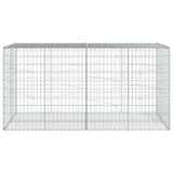 NNEVL Gabion Basket with Cover 200x100x100 cm Galvanised Iron