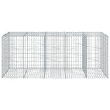 NNEVL Gabion Basket with Cover 250x100x100 cm Galvanised Iron