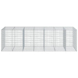 NNEVL Gabion Basket with Cover 350x100x100 cm Galvanised Iron