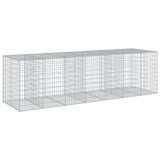 NNEVL Gabion Basket with Cover 350x100x100 cm Galvanised Iron