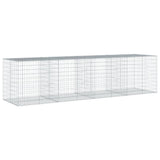 NNEVL Gabion Basket with Cover 400x100x100 cm Galvanised Iron