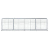 NNEVL Gabion Basket with Cover 400x100x100 cm Galvanised Iron