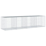 NNEVL Gabion Basket with Cover 400x100x100 cm Galvanised Iron