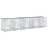 NNEVL Gabion Basket with Cover 450x100x100 cm Galvanised Iron