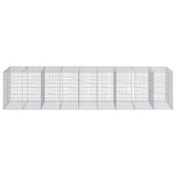 NNEVL Gabion Basket with Cover 450x100x100 cm Galvanised Iron