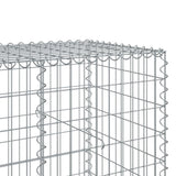 NNEVL Gabion Basket with Cover 450x100x100 cm Galvanised Iron