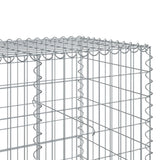 NNEVL Gabion Basket with Cover 500x100x100 cm Galvanised Iron
