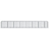 NNEVL Gabion Basket with Cover 750x100x100 cm Galvanised Iron