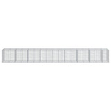 NNEVL Gabion Basket with Cover 950x100x100 cm Galvanised Iron