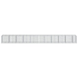 NNEVL Gabion Basket with Cover 1050x100x100 cm Galvanised Iron