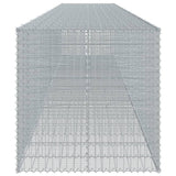 NNEVL Gabion Basket with Cover 1050x100x100 cm Galvanised Iron