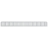NNEVL Gabion Basket with Cover 1150x100x100 cm Galvanised Iron