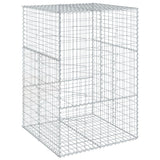 NNEVL Gabion Basket with Cover 100x100x150 cm Galvanised Iron