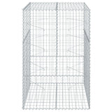 NNEVL Gabion Basket with Cover 100x100x150 cm Galvanised Iron