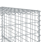 NNEVL Gabion Basket with Cover 200x100x150 cm Galvanised Iron