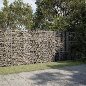 NNEVL Gabion Basket with Cover 300x100x150 cm Galvanised Iron