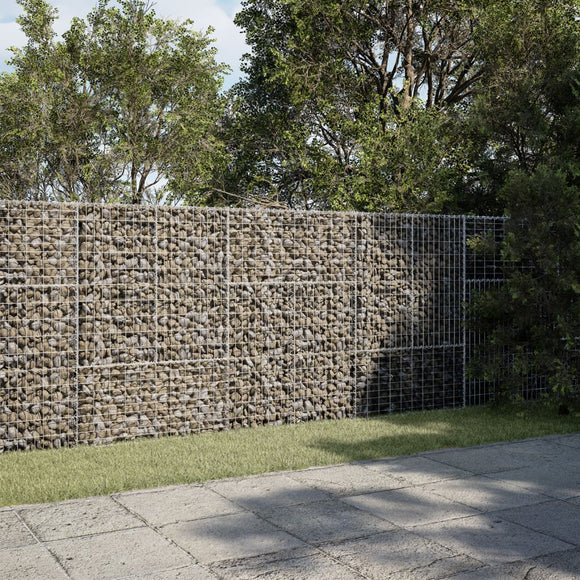 NNEVL Gabion Basket with Cover 300x100x150 cm Galvanised Iron