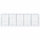 NNEVL Gabion Basket with Cover 500x100x150 cm Galvanised Iron