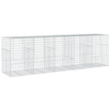 NNEVL Gabion Basket with Cover 500x100x150 cm Galvanised Iron