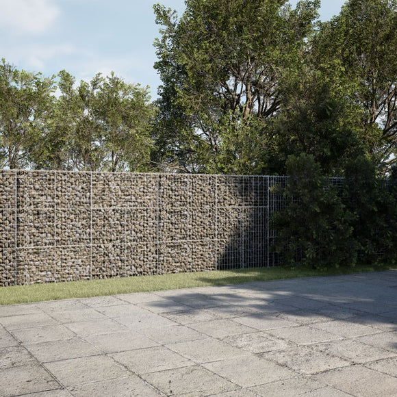NNEVL Gabion Basket with Cover 500x100x150 cm Galvanised Iron