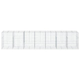 NNEVL Gabion Basket with Cover 700x100x150 cm Galvanised Iron