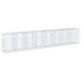 NNEVL Gabion Basket with Cover 800x100x150 cm Galvanised Iron