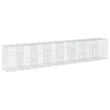 NNEVL Gabion Basket with Cover 800x100x150 cm Galvanised Iron