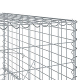 NNEVL Gabion Basket with Cover 800x100x150 cm Galvanised Iron