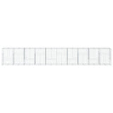NNEVL Gabion Basket with Cover 1000x100x150 cm Galvanised Iron