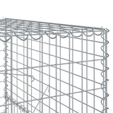 NNEVL Gabion Basket with Cover 1000x100x150 cm Galvanised Iron