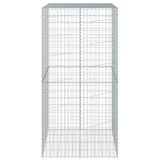 NNEVL Gabion Basket with Cover 100x100x200 cm Galvanised Iron