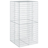 NNEVL Gabion Basket with Cover 100x100x200 cm Galvanised Iron