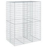NNEVL Gabion Basket with Cover 150x100x200 cm Galvanised Iron