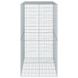 NNEVL Gabion Basket with Cover 150x100x200 cm Galvanised Iron