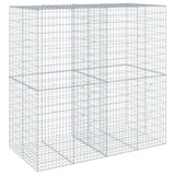NNEVL Gabion Basket with Cover 200x100x200 cm Galvanised Iron