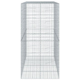 NNEVL Gabion Basket with Cover 200x100x200 cm Galvanised Iron