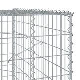 NNEVL Gabion Basket with Cover 250x100x200 cm Galvanised Iron