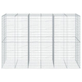 NNEVL Gabion Basket with Cover 300x100x200 cm Galvanised Iron