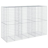 NNEVL Gabion Basket with Cover 300x100x200 cm Galvanised Iron