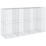 NNEVL Gabion Basket with Cover 350x100x200 cm Galvanised Iron