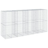 NNEVL Gabion Basket with Cover 400x100x200 cm Galvanised Iron
