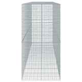 NNEVL Gabion Basket with Cover 500x100x200 cm Galvanised Iron