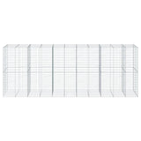 NNEVL Gabion Basket with Cover 550x100x200 cm Galvanised Iron