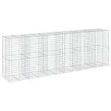NNEVL Gabion Basket with Cover 600x100x200 cm Galvanised Iron
