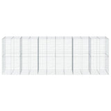 NNEVL Gabion Basket with Cover 600x100x200 cm Galvanised Iron