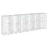 NNEVL Gabion Basket with Cover 600x100x200 cm Galvanised Iron