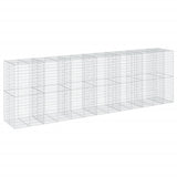 NNEVL Gabion Basket with Cover 650x100x200 cm Galvanised Iron