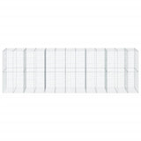 NNEVL Gabion Basket with Cover 650x100x200 cm Galvanised Iron