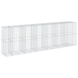 NNEVL Gabion Basket with Cover 650x100x200 cm Galvanised Iron