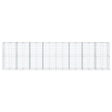 NNEVL Gabion Basket with Cover 800x100x200 cm Galvanised Iron